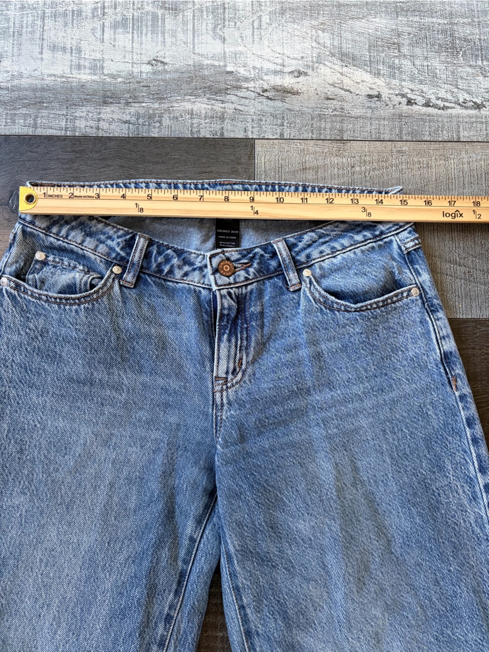 Sincerely Jules 5/27 Mid Rise Baggy Wide Leg Jeans Y2K - Picture 3 of 8